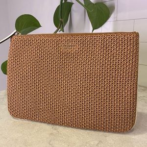 NWOT Kate Spade Jackson Straw Clutch - Large